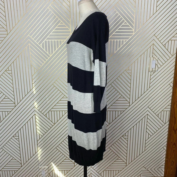 ATM Anthony Thomas Melillo Rugby Stripe Sweater Dress in‎ Black & Gray Size US S - Picture 8 of 12